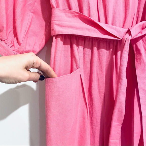 SOLD⚠️ New Happy x Nature boutique resort pink Cara jumpsuit eyelet - Picture 5 of 9